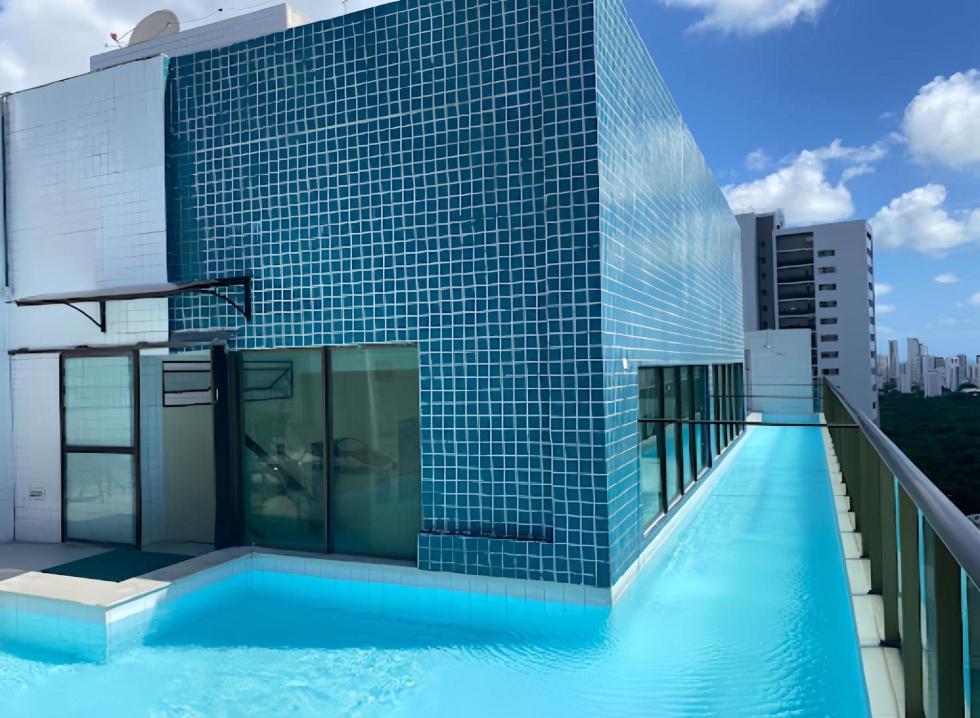 Flat Piscina No Rooftop Aluguel Temporada Em Recife Buitenkant foto
